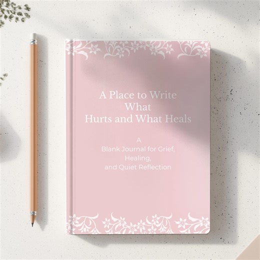 Grief Hard Cover Journal for Healing Reflection and Comfort Soft Pink Notebook Personalization Available - Etsy