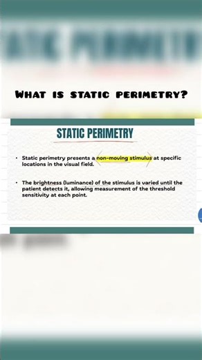 Static Perimetry #eyecare #ophthalmology #visualfield #eyehealth #Perimetry