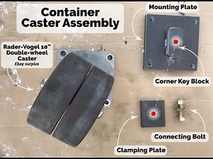 Shipping Container Caster Assembly
