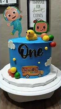 How to make a cocomelon cake with a printable topper.