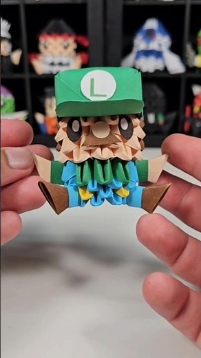 3D Origami Luigi Mario bros #3dorigami