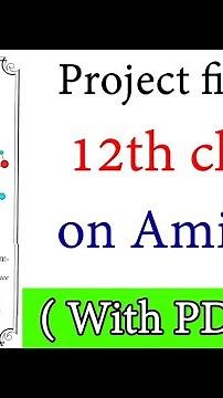 Class 12th Chemistry project file on Amines. With pdf file....