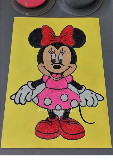 Mickey Mouse Sand Paint Art ASMR Experience