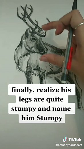 Full Body Reindeer Sketch Tutorial: Step-by-Step Drawing Process