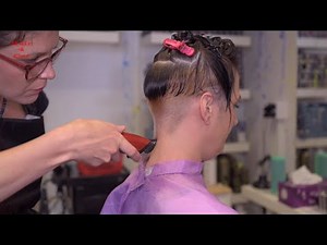 2022-39 Zuzana preview - long hair cut to very short pixie cut