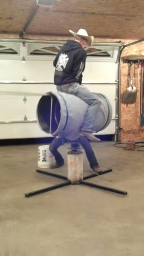 Homemade bucking bull