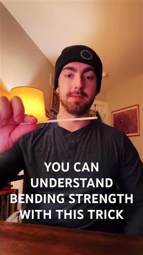 Bending Strength Basics with a Popsicle Stick #civilengineering #shorts