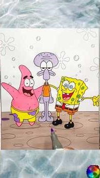 Spongebob Coloring 🧽 #spongebob #spongebobsquarepants #squidward #patrick #coloring #shorts #short