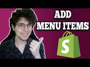 How To Add Menu Items In Shopify