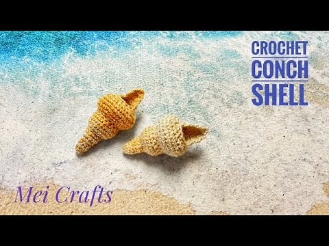 Whispering waves: handmade crochet conch shell