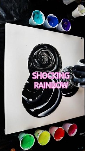 SHOCKING RAINBOW! 😲 Fluid Art Crazy Pattern