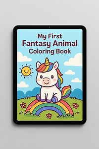 Adorable Fantasy Animals Coloring Book PDF • 15 Easy-to-color Pages for Children. - Etsy