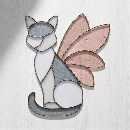 Fairy Cat Stained Glass Pattern: DIY Suncatcher (PDF/JPEG) - Etsy