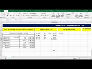 Como Calcular Porcentaje En Excel (Todos los casos) Definición Suma Resta Que Tanto Porciento Etc.