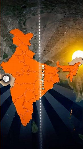 The Standard Meridian of India 82.5°E 🇮🇳.