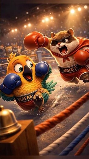 He Challenged a Boxing Champion… With a Cheese Puff 🥊🧀 #shorts #ai #parrot