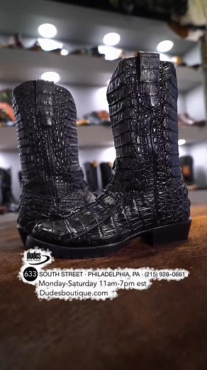 Black Hornback Crocodile Tail boots #gator #croc #boot #biker #hornback #mens #fashion https://dudesboutique.com/products/marco-di-milano-marlboro-black-hornback-crocodile-tail-tractor-sole-cowboy-boots?_pos=28&_sid=f831a9219&_ss=r&variant=46082913829100 | Dudes Boutique