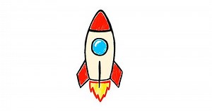 Hand Drawn Animation Illustration Space Rocket Stock Footage Video (100% Royalty-free) 1042220779 | Shutterstock