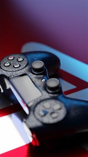 VIEWPORT VS RENDERED | 3d playstation 4 joystick #shorts