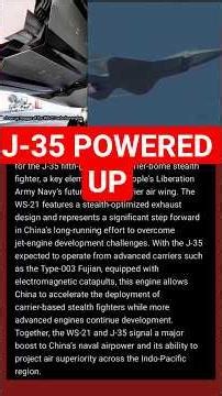 China Reveals WS-21 Engine for J-35 | Stealth Fighter Boosts Carrier Air Power
