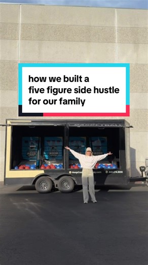 Our goal was simple: build something fun our family could run together. Somehow it turned into a 5-figure business and now we build them for other people just like us. #entrepreneur #financialfreedom #basketballtrailer #mobilebusiness #sidehustle