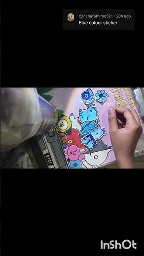 blue colour sticker making comment your favourite colour 🩵💙