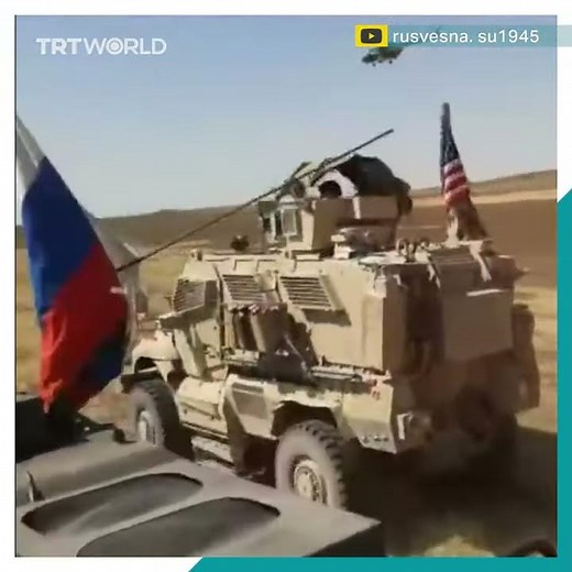 Russian and US military vehicles collide in Syria
