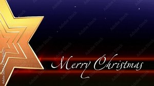 Goldener Stern Animation mit blauem Hintergrund loopbar 6 sec.