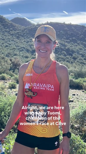 Aravaipa Running on Instagram: "Abbie Tuomi put on a masterclass today at the Cave Creek Thriller 24K. Clocking in at a staggering 2:05:19, Abbie secured the win with one of the fastest performances we’ve seen on this course. We sat down with Abbie post-race to hear how she managed her effort on the technical climbs and what the rest of her season looks like. One thing is for sure: she’s in peak form."