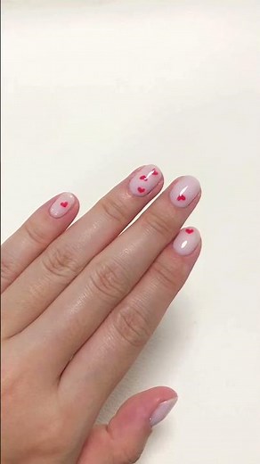 DIY Cute Heart Nails | Easy Beginner Nail Art Tutorial