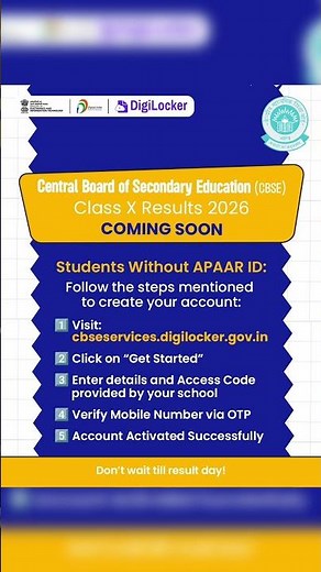 ACTIVATE YOUR APAARA ID VIA DIGILOCKER FOR CBSE CLASS 10 RESULTS Read Description #class10results
