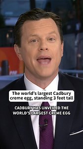 1.7M views · 14K reactions | Ahead of Easter next weekend, Cadbury is revealing the world’s largest creme egg standing three feet tall and weighing 99 pounds! | Today Show | Facebook