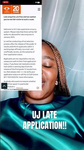 UJ LATE APPLICATIONS Hurry #UJ #university #universityapplication #2025 #lateapplication