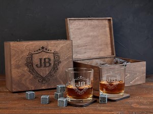 Personalized Whiskey Glasses Set With Company Logo - Corporate Business Gifts - Etsy