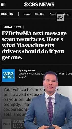 EZDriveMA text message scam resurfaces. Here's what Massachusetts drivers should do if you get one.