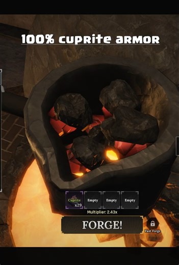 The Forge info craft on Instagram: "100% cuprite armor the forge roblox #theforge #roblox"