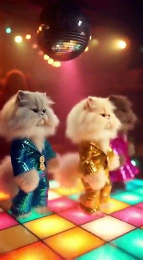 Disco Cats Groove Hard 🕺😹 | Hilarious Dance Party!”