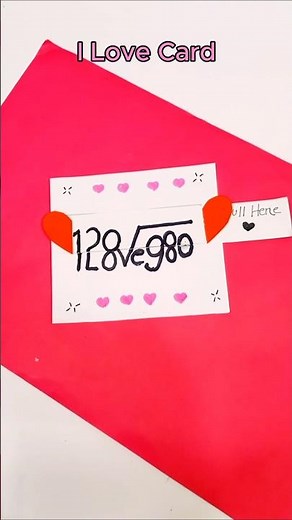 How to make easy i love you surprise card/ shorts/ Greeting card