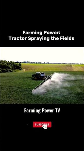 Farming Power: Tractor Spraying the Fields