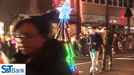 MC Marching Band & MC Robotics together in the “It’s a Wonderful Life Parade” | Marion Center Robotics
