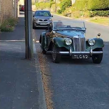 1954 MG TF, lovely, original old car, look how well it goes! At The Vintage Petrol Pump Garage now.