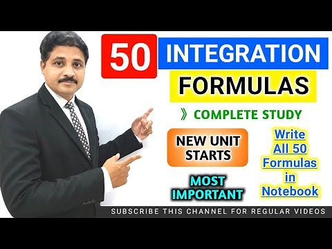 COMPLETE STUDY OF ALL INTEGRATION FORMULAS LECTURE 1 ‪@TIKLESACADEMY‬