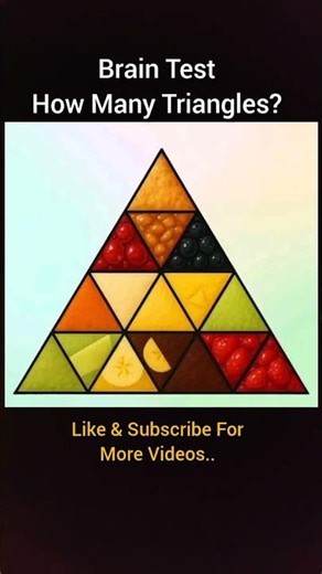 How Many Triangles? | Math Puzzle | Brain Test #triangle #mathpuzzles #shortsfeed #braintest #quiz