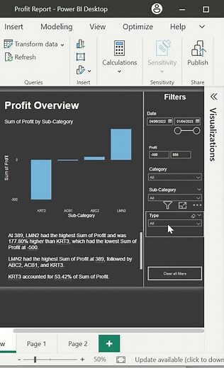 Use AI Generated Commentary in Power BI Dashboards #powerbi