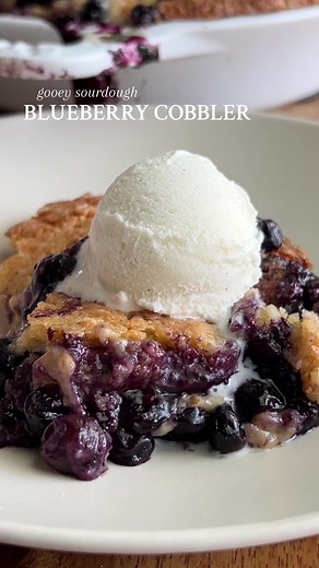 Delicious Gooey Sourdough Blueberry Cobbler Recipe
