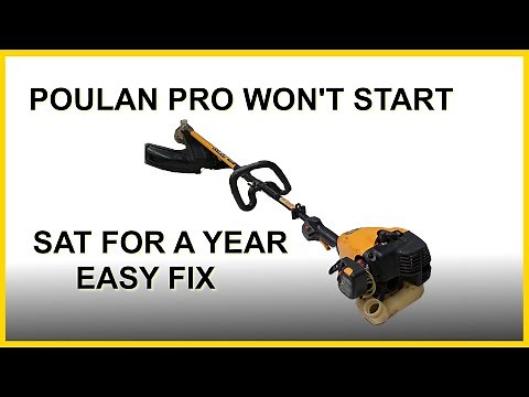 Poulan Pro weed eater won't start after sitting a while, easy save.