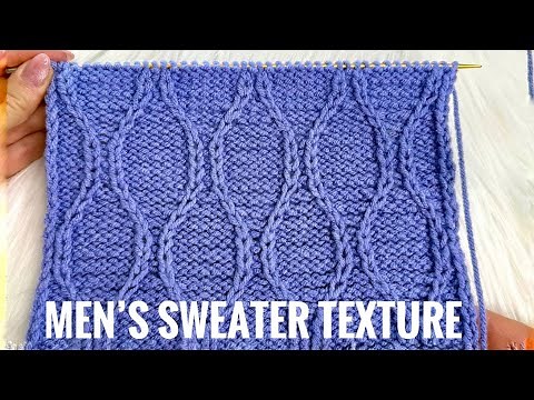 Easy Hourglass Knitting Pattern Beginner Friendly Men’s Sweater Texture