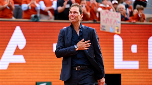Rafael Nadal in floods of tears in front of greatest rivals as he is honoured with touching ceremony at French Open