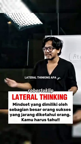 Lateral thinking itu cara berpikir yang tidak selalu lurus atau mengikuti pola biasa. Kebanyakan orang kalau menghadapi masalah akan mencari solusi dengan cara yang logis dan langkah yang sudah umum. Tapi lateral thinking justru mendorong kita untuk melihat masalah dari sudut pandang yang berbeda. Sederhananya, kita mencoba keluar dari pola pikir yang biasa. Kadang solusi terbaik bukan datang dari cara yang paling logis, tapi dari ide yang terlihat sederhana atau bahkan tidak terpikirkan sebelum