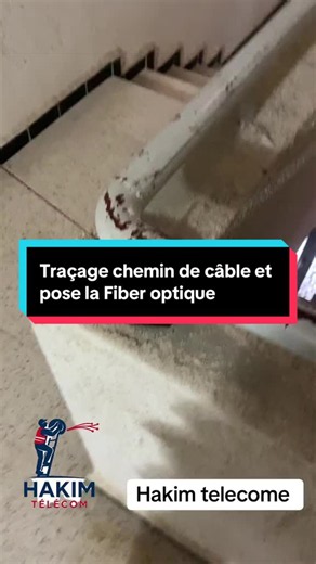 Traçage chemin de câble et pose de la fibre optique FTTH
